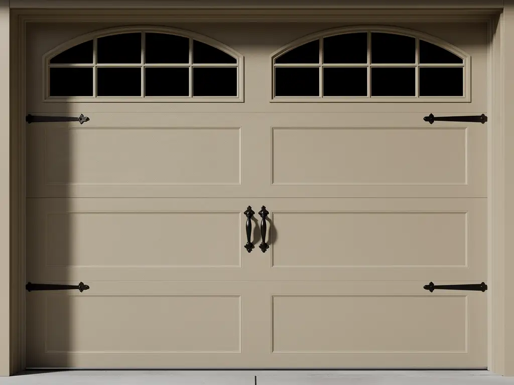 Classic carriage house stamped steel garage door
